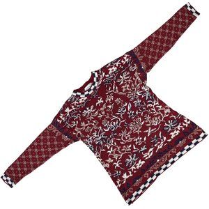 Vitamin Image Concept (Denmark) Floral Intarsia Crew Neck Interlock Knit Jumper